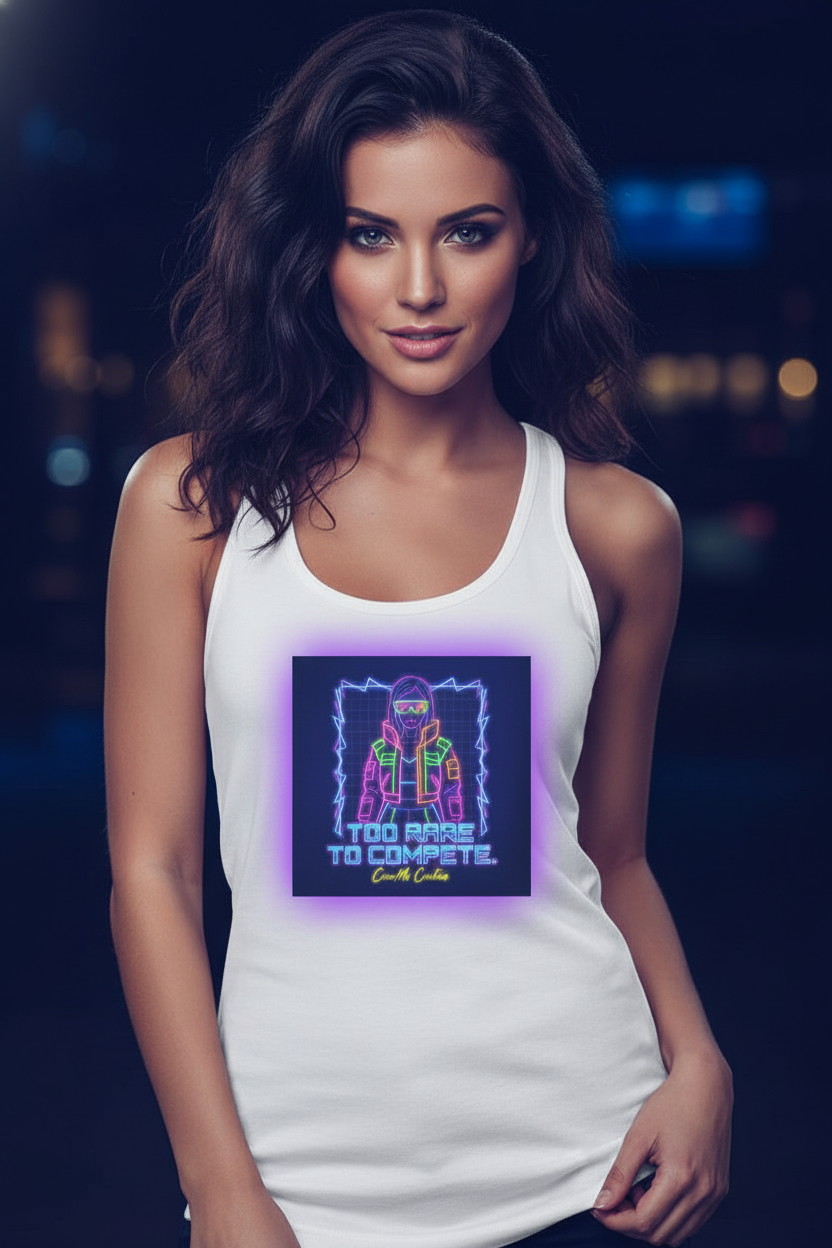 Too Rare to Compete Womens Racerback Tank Top